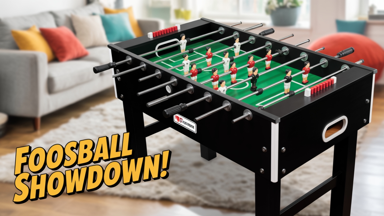 Best Choice Products 48” Competition Foosball Table Best Choice Products 48-inch foosball table in home game room
