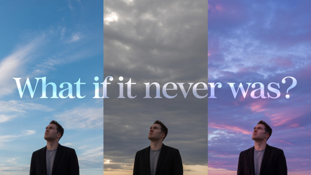 Three sky colors viewed by the same person asking what’s real