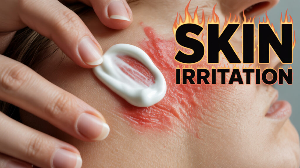 Skin irritation caused by overusing scar cream