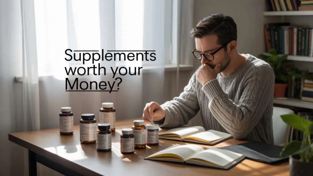 Thoughtful person reflecting on bladder control supplement choices