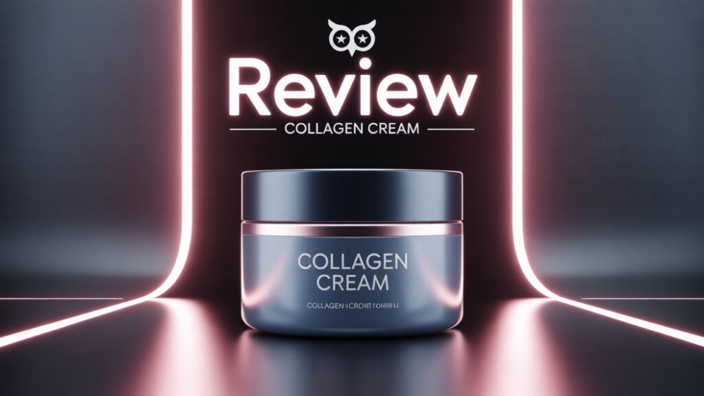 A sleek, modern representation of a collagen cream jar showcasing its clean design, ready to rejuvenate skin.