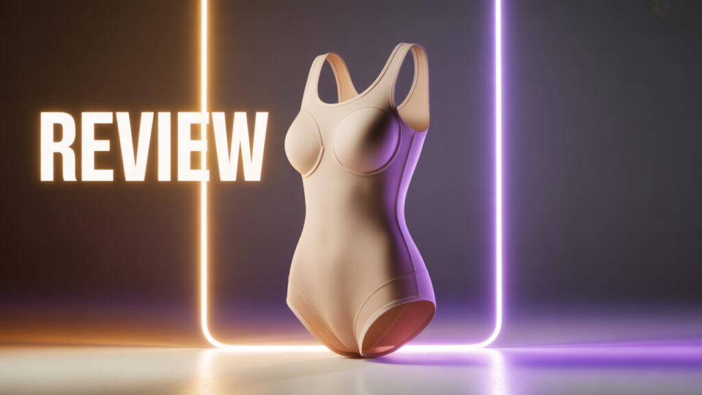 Image of a sleek, high-compression shapewear bodysuit designed for women, showcasing a smooth and flattering silhouette.