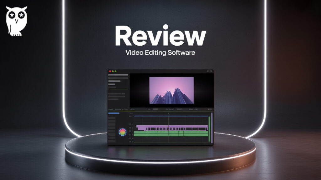 Image showing a sleek and modern video editing software interface, showcasing the tool's user-friendly design and interactive elements.