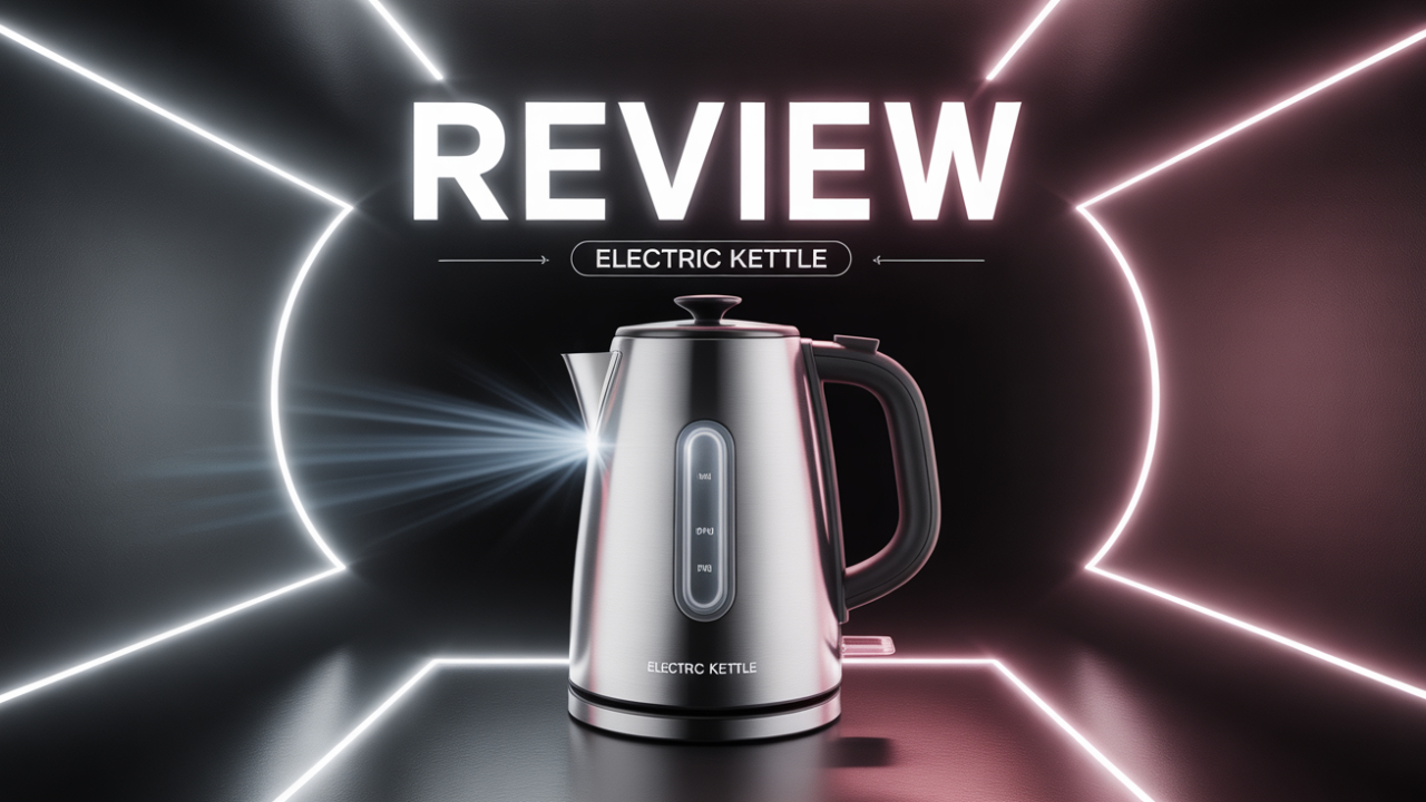 Electric kettle with modern design and safety features